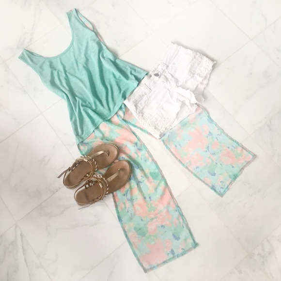 NWOT "Mint Julep" top with chiffon wings - Picture 1 of 4